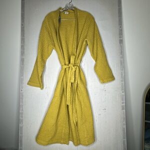 Hawkins New York Mustard Simple Waffle Bathrobe | Tagged Size: S
